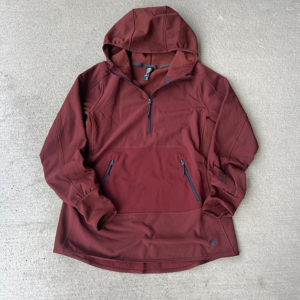 Mountain Hardwear Women's Rust 1/4 Zip Pullover‎ Hoodie Medium Outdoor